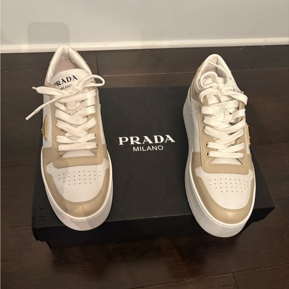 Prada Desert/White Casual Sneakers - Picture 1 of 8